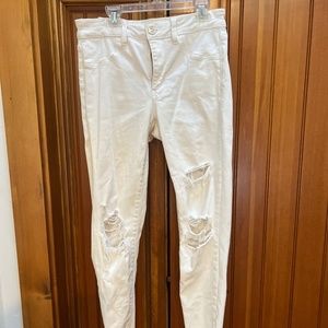 American Eagle Hi-Rise Jeggings White